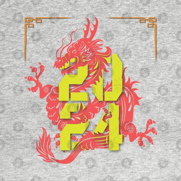 Chinese New Year of Wood Dragon 2024 by TeeText